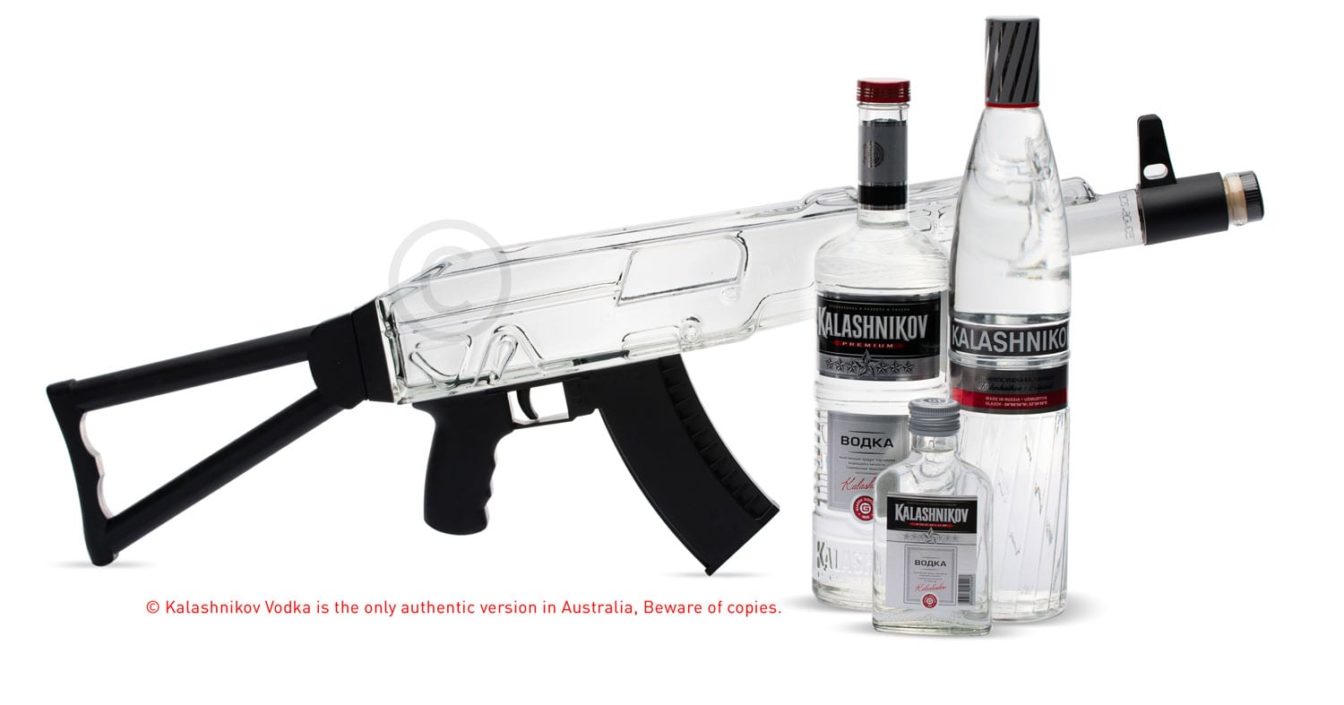 Kalashnikov Vodka Australia group-shot gun