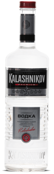 Kalashnikov Vodka Australia mid-bottle